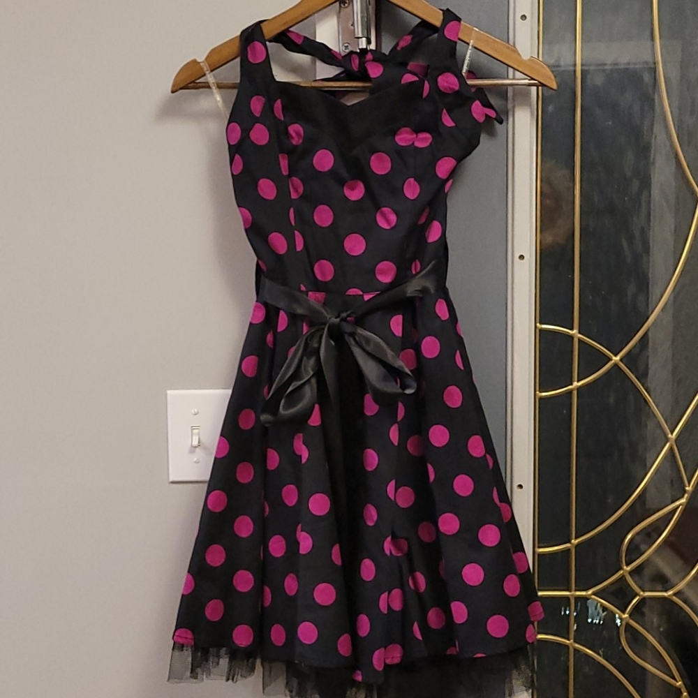 Polka dot halter dress by Hearts and Roses